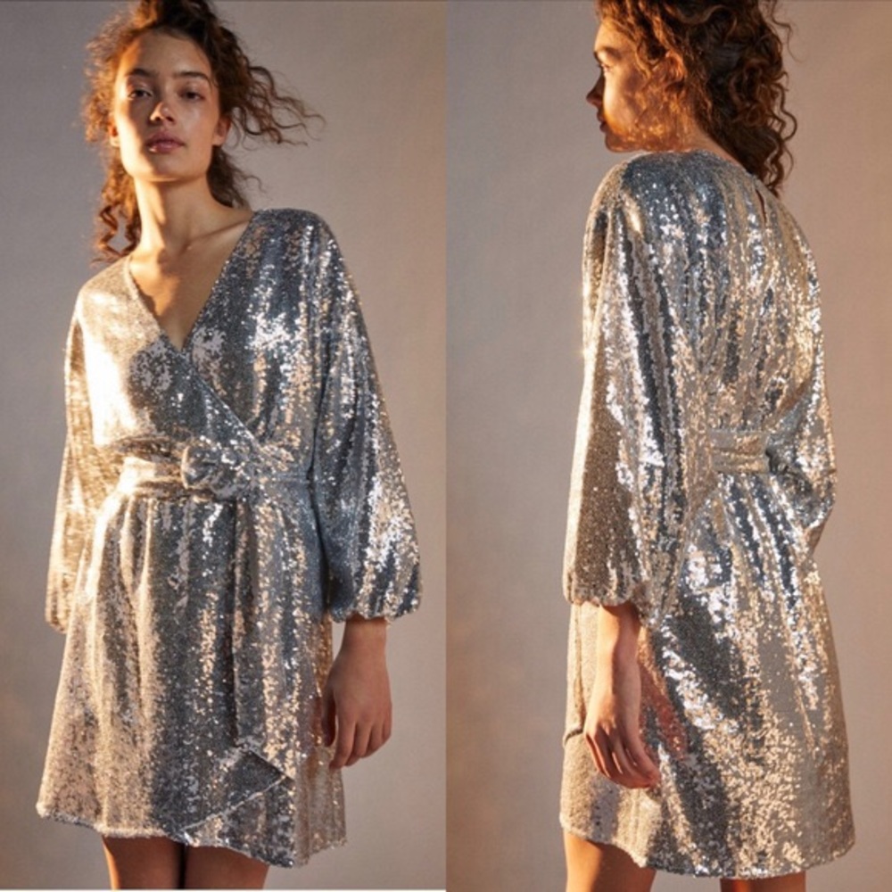 NWT Anthropologie Lisabette Sequin Dress
